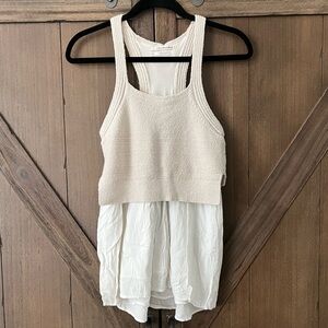 Anthropologie Layered Sweater Tank
